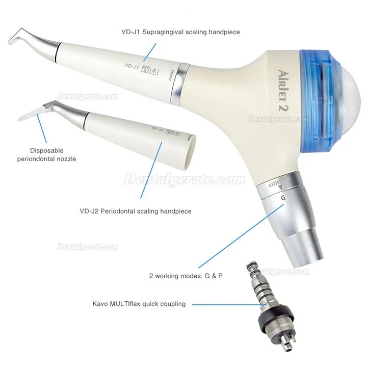 VolDent AirJet-2 pulverstrahlger&auml;t zahnarzt (supragingival + supragingivales handst&uuml;ck) mit Kavo kupplung